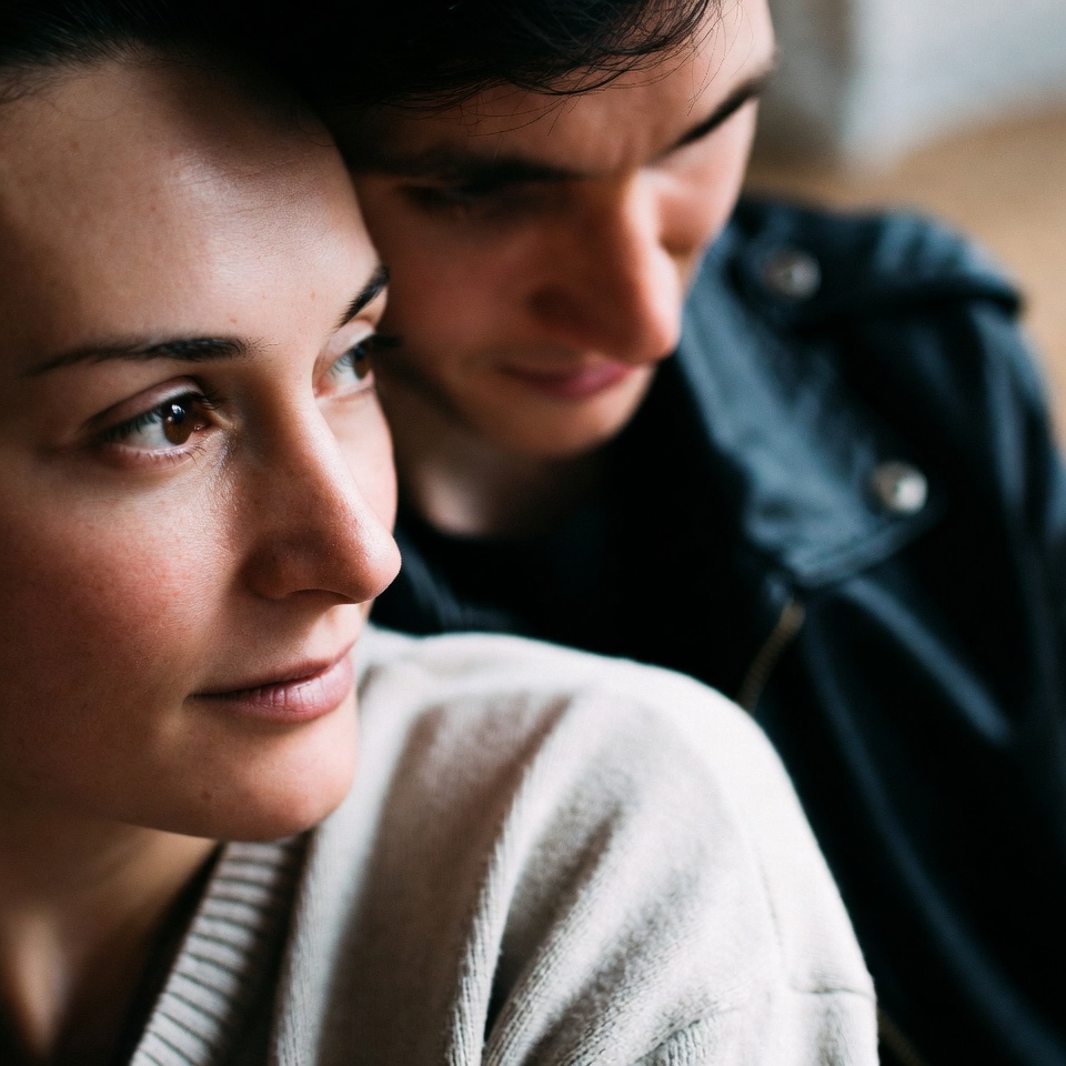 Close, thoughtful couple representing deep, faith-rooted relational bonds